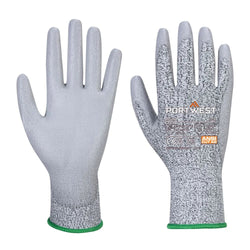 A620 Cut Resistant Work Gloves PU Palm Dipped Gloves Gray, Large- Bannav S Bannav LLC